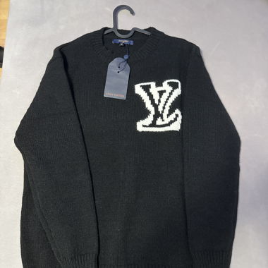 Maglione in lana nero Louis Vuitton