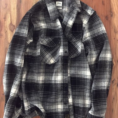 ZARA Plaid Flannel Shirt M
