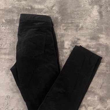 Schwarze Velours-Hose