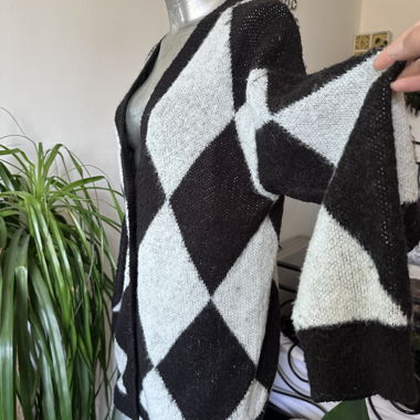 Argyle Knit Cardigan