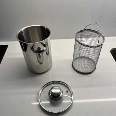 Spargel Edelstahl-Kochtopf mit Deckel