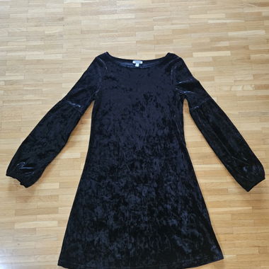 Schwarzes Samtkleid S