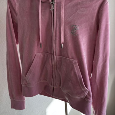 Rosa Reissverschluss-Hoodiejacke