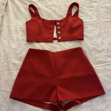 Ensemble rouge Zara à deux pièces