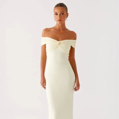 Abendkleid, gelb, lang, Gr.34/ xs