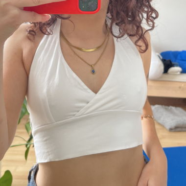 weisses halter top