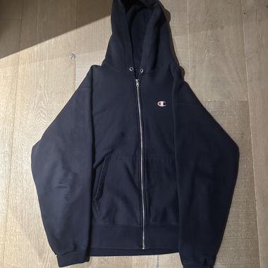 Champion Reverse Weave navy zip hoodie L