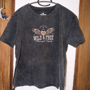 Hollister T-Shirt schwarz Ungetragen