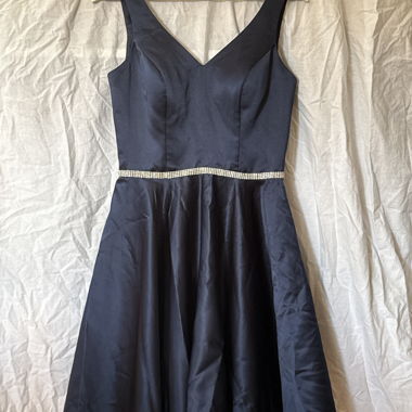 Navy Fit & Flare Dress