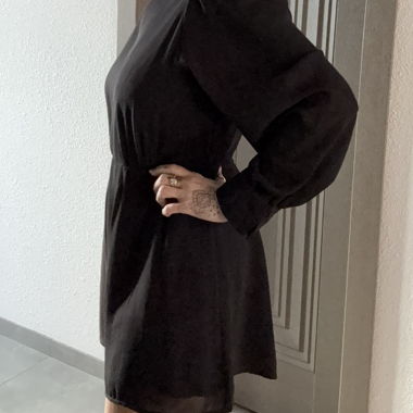 Combishort noire Zara Basic dos nu