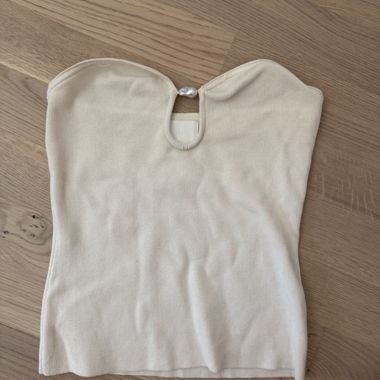 Haut bustier H&M beige/jaune pâle 