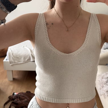 Top blanc en crochet