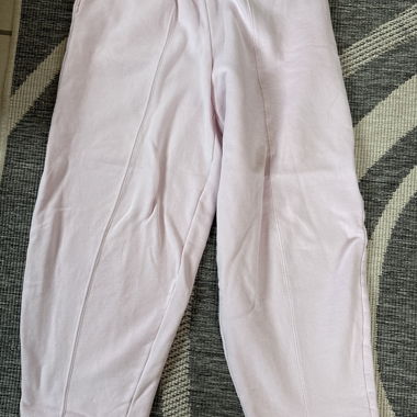 Pantalone da jogging rosa chiaro con vita elastica