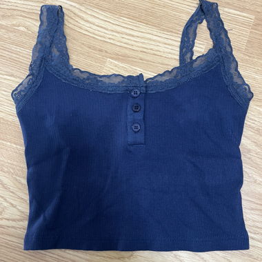 Dark Blue Lace Top