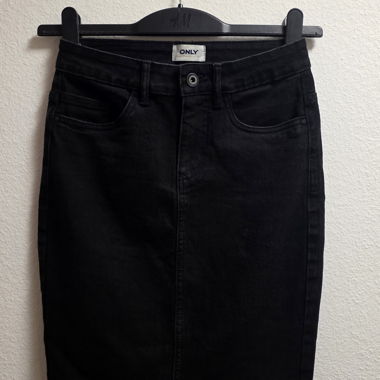 ONLY schwarzer Denimrock XS