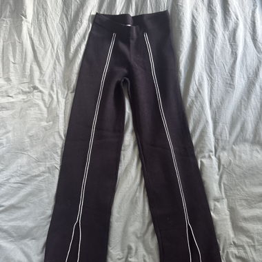 Black Pants with White Stripes