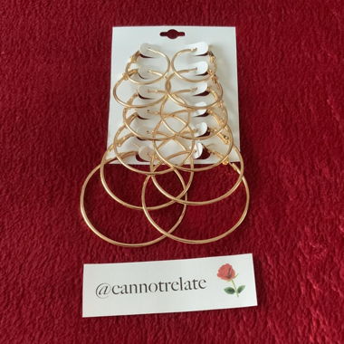 Rose Gold Hoops Set