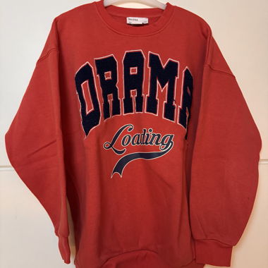 Felpa Bershka rossa "Drama Loading" 10-12 anni