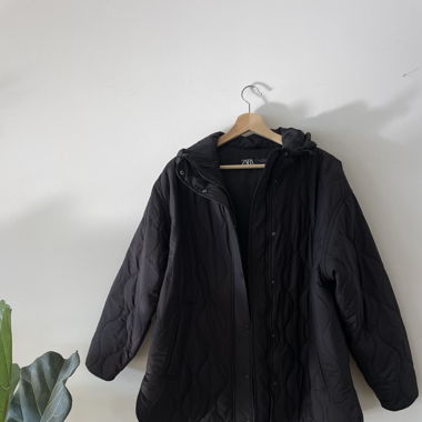 Zara Puffer Jacke oversized schwarz M 