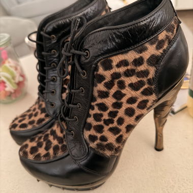 New Rock Leoparden-Stiefeletten Grösse 41