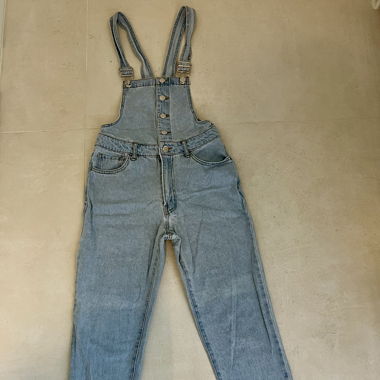 Forever 21 Jeans-Latzhose hellblau