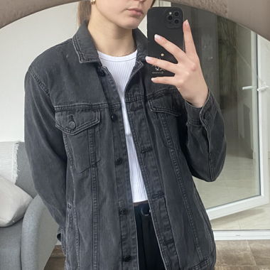 Veste en jeans noire 