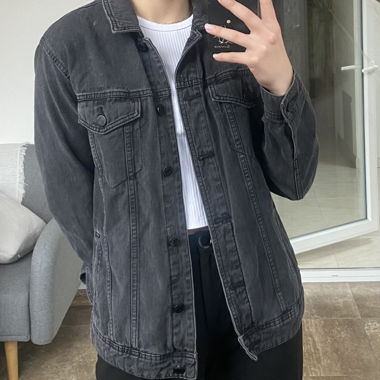 Veste en jeans noire 