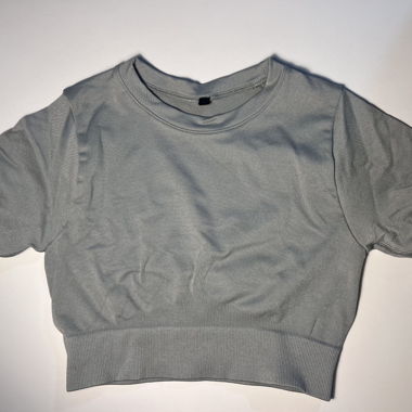 Top corto TEYEO grigio