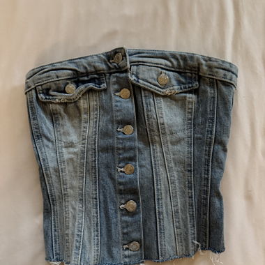 Zara denim corset top