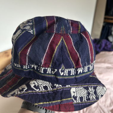 Multicolour Elephant Pattern Bucket Hat