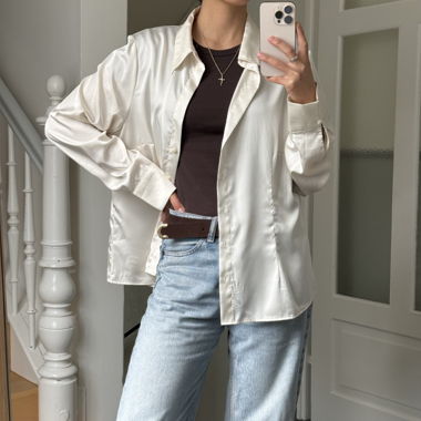 Blusa in raso H&M crema XL