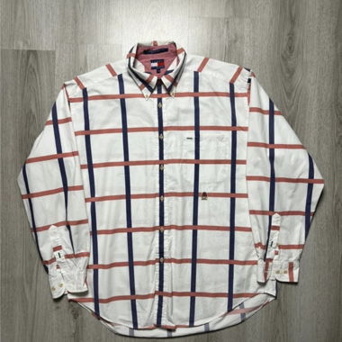 Camicia a quadri bianca