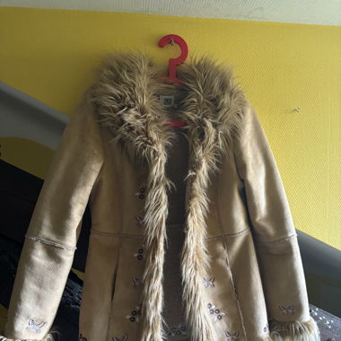 Afghan coat beige