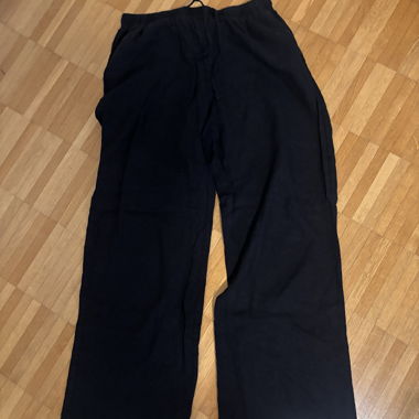 Leinenhose schwarz Bershka