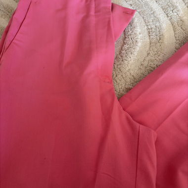 Fuchsia-rosafarbene lange Hose