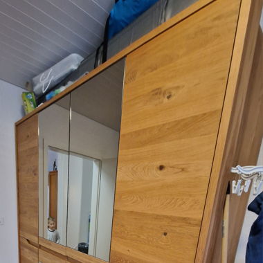 Eiche Massivholz Kleiderschrank (Diga)