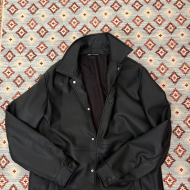 leichte Lederjacke/Hemd M