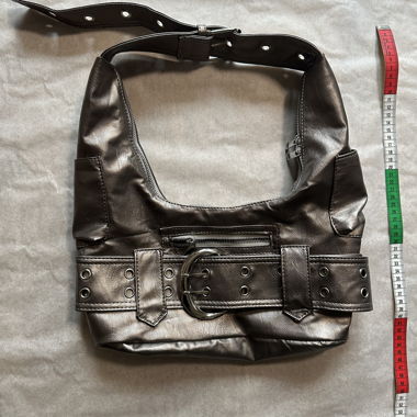 Y2K Tasche in dunkelsilber