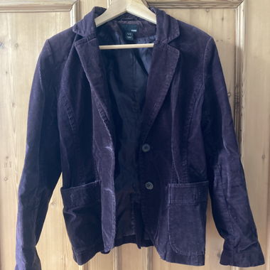 Blazer en velours côtelé violet H&M