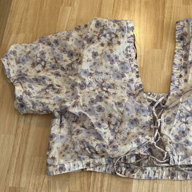 Schönes Sommer Crop Top - Blumenmuster 