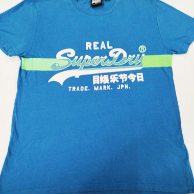T-shirt blu SuperDry stampato