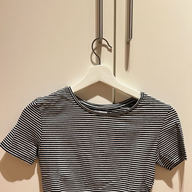 Gestreiftes cropped Shirt 