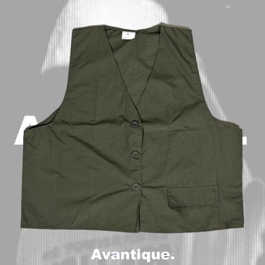 Vintage Y2K Military/Army Vest Green