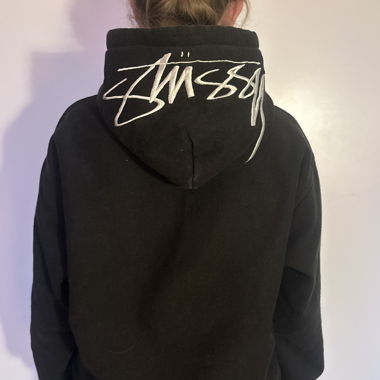 Hoodie Stüssy noir avec capuche à logo