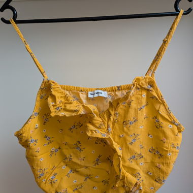 Top floreale giallo