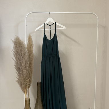 Kleid lang petrol S