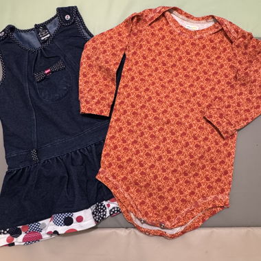 Set dress/onesie 12-18 months 