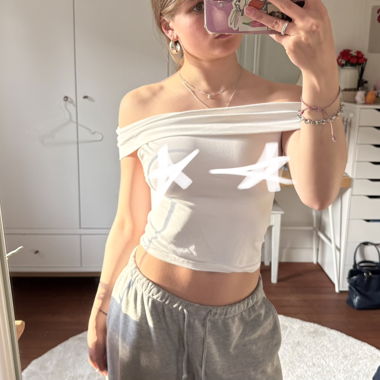 ZARA off-shoulder crop top