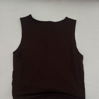 Brown sleeveless top