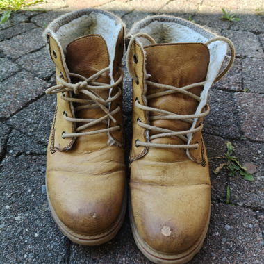 Bottes d'hiver en cuir doublées